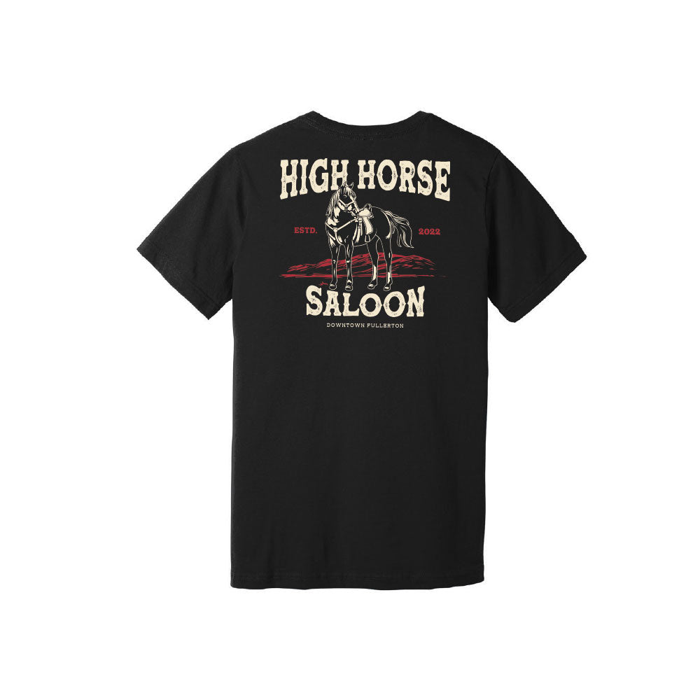 Black High Horse Saloon Men's Pocket Tee