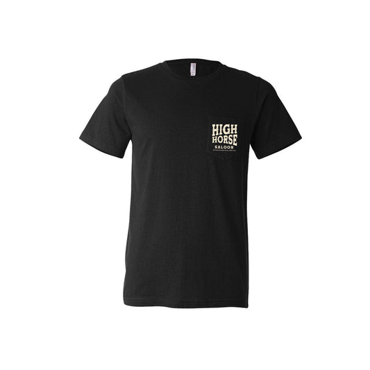Black High Horse Saloon Men's Pocket Tee