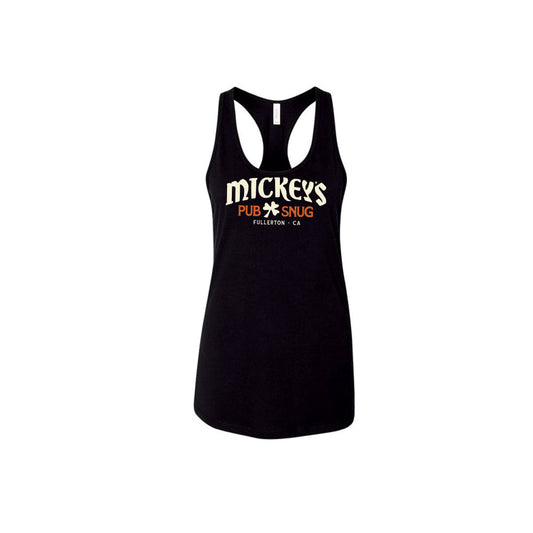 Mickey's Pub & Snug Black Women's Racerback Tank