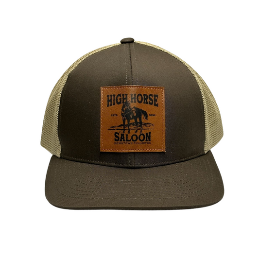 High Horse Saloon Authentic Leather Patch Hat