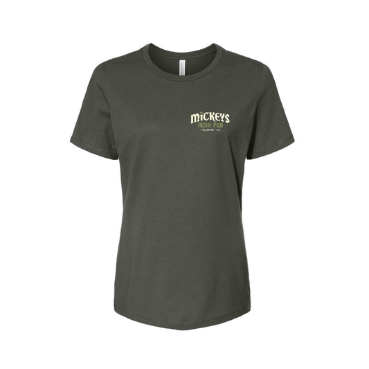 Mickey's Women's Green Relaxed Jersey Tee