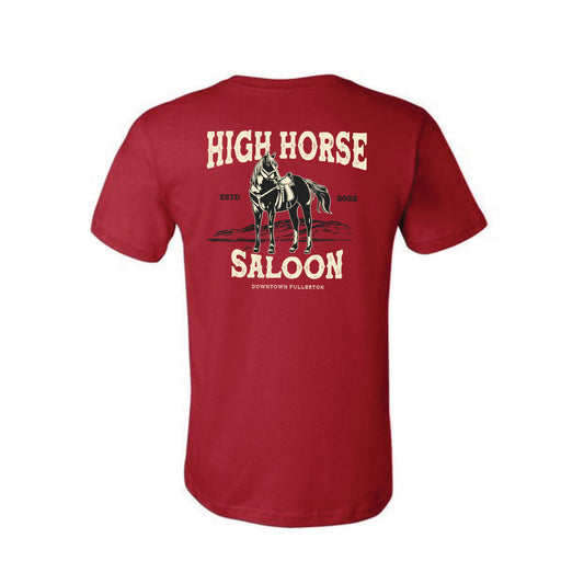 High Horse Saloon Heather Red Tee