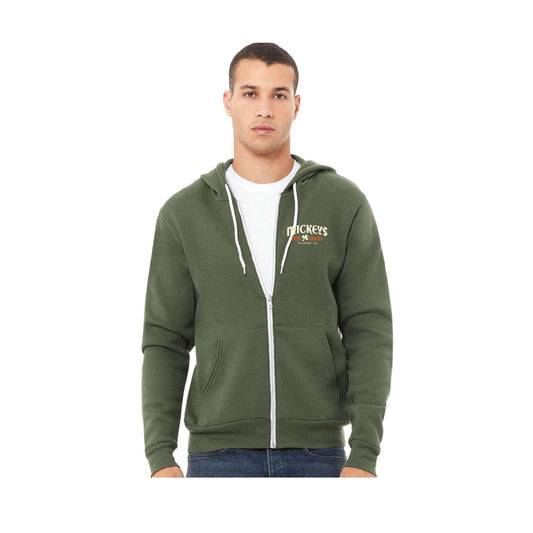 Mickey's Military Green Pub & Snug Zip Up Hoodie